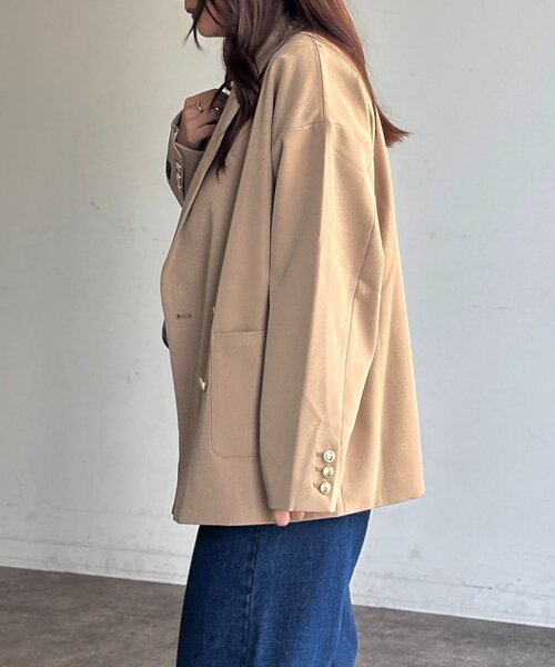 U.S. POLO ASSN.(ユーエスポロアッスン)の「テーラードジャケット(テーラードジャケット・レディース・ベージュ/ネイビー/ブラウン/ベージュ系その他・FREE)」の13枚目の写真