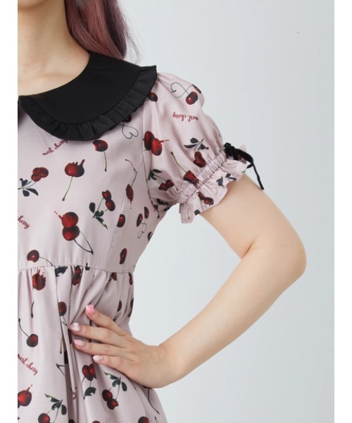 Ank Rouge（アンクルージュ）の「メルトチェリーワンピース（ワンピース・レディース・ブラック/ピンク・M）」の7枚目の写真