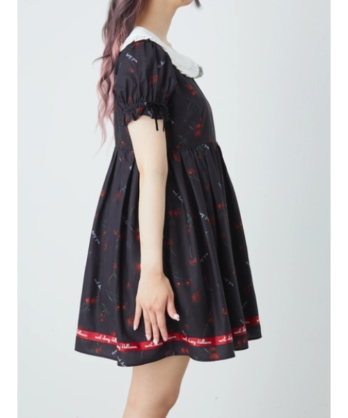 Ank Rouge（アンクルージュ）の「メルトチェリーワンピース（ワンピース・レディース・ブラック/ピンク・M）」の10枚目の写真