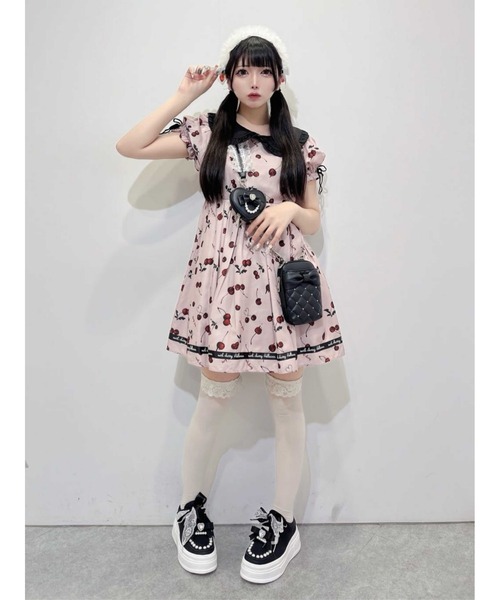 Ank Rouge(アンクルージュ)の「メルトチェリーワンピース(ワンピース・レディース・ブラック/ピンク・M)」の11枚目の写真