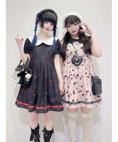 Ank Rouge(アンクルージュ)の「メルトチェリーワンピース(ワンピース・レディース・ブラック/ピンク・M)」の14枚目の写真
