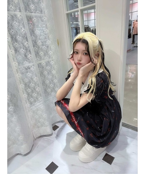 Ank Rouge（アンクルージュ）の「メルトチェリーワンピース（ワンピース・レディース・ブラック/ピンク・M）」の16枚目の写真