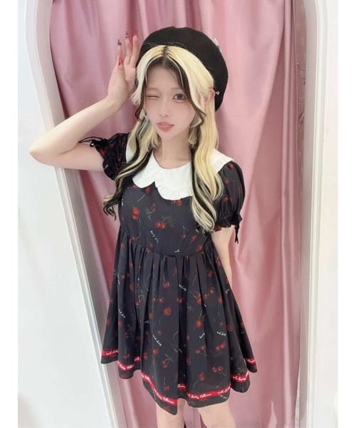 Ank Rouge（アンクルージュ）の「メルトチェリーワンピース（ワンピース・レディース・ブラック/ピンク・M）」の15枚目の写真