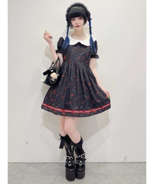 Ank Rouge（アンクルージュ）の「メルトチェリーワンピース（ワンピース・レディース・ブラック/ピンク・M）」の18枚目の写真