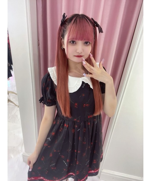 Ank Rouge（アンクルージュ）の「メルトチェリーワンピース（ワンピース・レディース・ブラック/ピンク・M）」の22枚目の写真