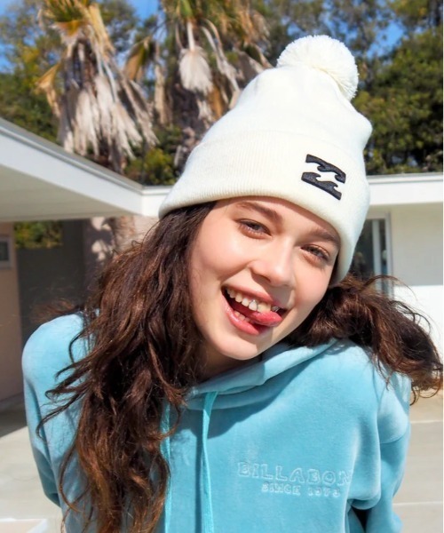 BILLABONG（ビラボン）の「BILLABONG/ビラボン ビーニー HI GG PONPON BEANIE ポンポンニット帽 BF014-910（ニットキャップ/ビーニー・レディース・ブラック/ブルー/オフホワイト・FREE）」の21枚目の写真