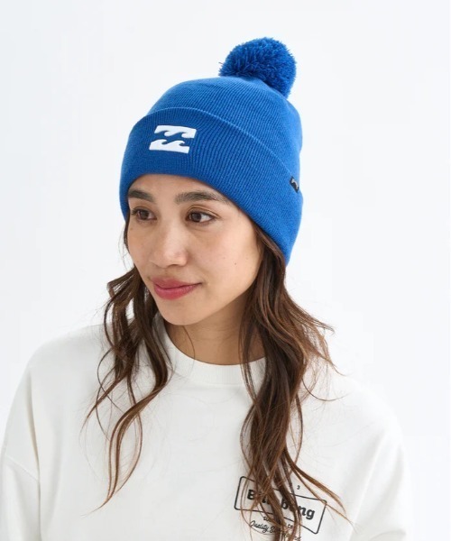 BILLABONG（ビラボン）の「BILLABONG/ビラボン ビーニー HI GG PONPON BEANIE ポンポンニット帽 BF014-910（ニットキャップ/ビーニー・レディース・ブラック/ブルー/オフホワイト・FREE）」の17枚目の写真