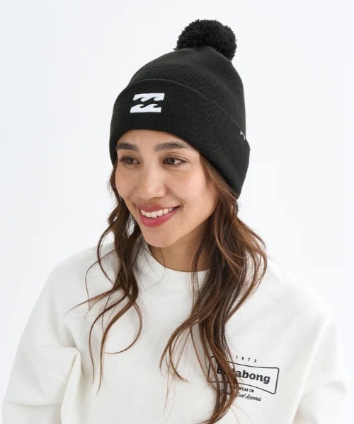 BILLABONG（ビラボン）の「BILLABONG/ビラボン ビーニー HI GG PONPON BEANIE ポンポンニット帽 BF014-910（ニットキャップ/ビーニー・レディース・ブラック/ブルー/オフホワイト・FREE）」の16枚目の写真