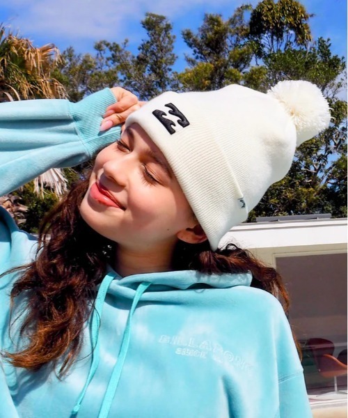 BILLABONG（ビラボン）の「BILLABONG/ビラボン ビーニー HI GG PONPON BEANIE ポンポンニット帽 BF014-910（ニットキャップ/ビーニー・レディース・ブラック/ブルー/オフホワイト・FREE）」の22枚目の写真