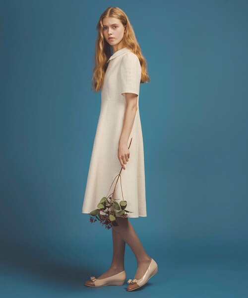 TOCCA(トッカ)の「TWEED BLOSSOM ドレス(ワンピース・レディース・ブラック系5/アイボリー系5/ピンク系5・0/4/6/2)」の11枚目の写真