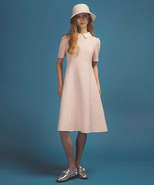 TOCCA(トッカ)の「TWEED BLOSSOM ドレス(ワンピース・レディース・ブラック系5/アイボリー系5/ピンク系5・0/4/6/2)」の13枚目の写真