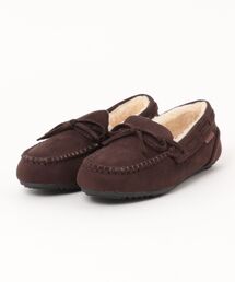 Balancoire（ブランコアール）の「Balancoire(ブランコワール) 暖かい 結びリボン ボアモカシン（モカシン/デッキシューズ）」