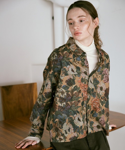 RNA-N : B2877 アンティークフラワープリントシャツ RNA-N（アール