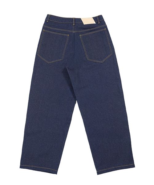 WISM(ウィズム)の「WISM ORIGINAL PRODUCT BAGGY DENIM PANT 2(デニムパンツ・メンズ・ネイビー/カーキ・34/32/30)」の12枚目の写真