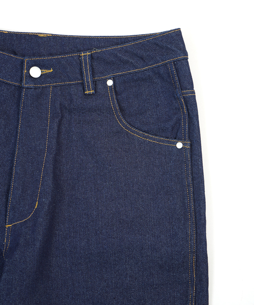 WISM(ウィズム)の「WISM ORIGINAL PRODUCT BAGGY DENIM PANT 2(デニムパンツ・メンズ・ネイビー/カーキ・34/32/30)」の14枚目の写真