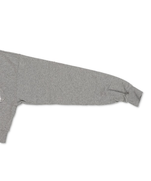 SPINNS（スピンズ）の「ショート丈裏毛スウェット/ピグメント/オールドイングリッシュロゴ/貼り付けロゴ（スウェット・レディース・ピンク/レッド/杢グレー/ブラック・ONESIZE）」の22枚目の写真