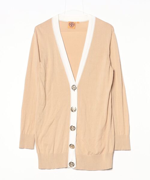 TORY BURCH ベージュ Vネック カーディガン