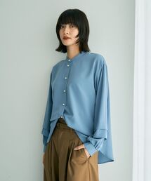 YECCA VECCA | 2way裾アレンジパール釦ブラウス(シャツ/ブラウス)