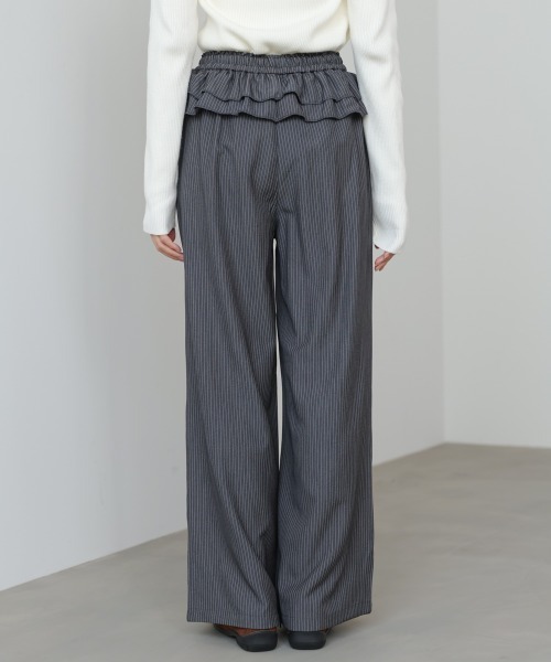 Bab（バブ）の「ウエストフリルストライプパンツ（その他パンツ・レディース・グレー/ブラック・M）」の20枚目の写真