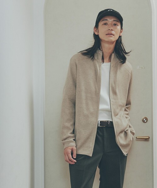 COMME CA ISM（コムサイズム）の「日本の色 リブZIPカーディガン（カーディガン/ボレロ・メンズ・ブラック/ブルー/グレー/ベージュ・LARGE/MEDIUM/SMALL）」の3枚目の写真