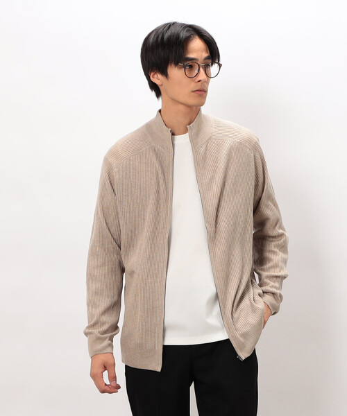 COMME CA ISM（コムサイズム）の「日本の色 リブZIPカーディガン（カーディガン/ボレロ・メンズ・ブラック/ブルー/グレー/ベージュ・LARGE/MEDIUM/SMALL）」の10枚目の写真
