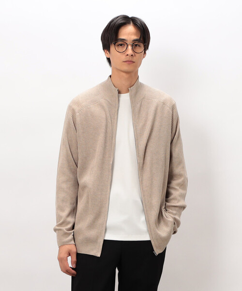 COMME CA ISM（コムサイズム）の「日本の色 リブZIPカーディガン（カーディガン/ボレロ・メンズ・ブラック/ブルー/グレー/ベージュ・LARGE/MEDIUM/SMALL）」の11枚目の写真