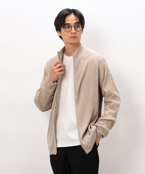COMME CA ISM（コムサイズム）の「日本の色 リブZIPカーディガン（カーディガン/ボレロ・メンズ・ブラック/ブルー/グレー/ベージュ・LARGE/MEDIUM/SMALL）」の12枚目の写真