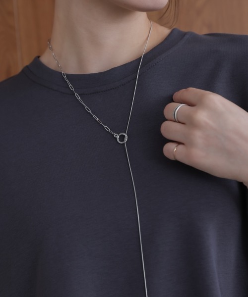 Bou Jeloud(ブージュルード)の「ダブルチェンデザインネックレス(ネックレス・レディース・ゴールド/シルバー・ONESIZE)」の1枚目の写真