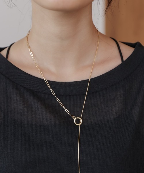 Bou Jeloud(ブージュルード)の「ダブルチェンデザインネックレス(ネックレス・レディース・ゴールド/シルバー・ONESIZE)」の10枚目の写真