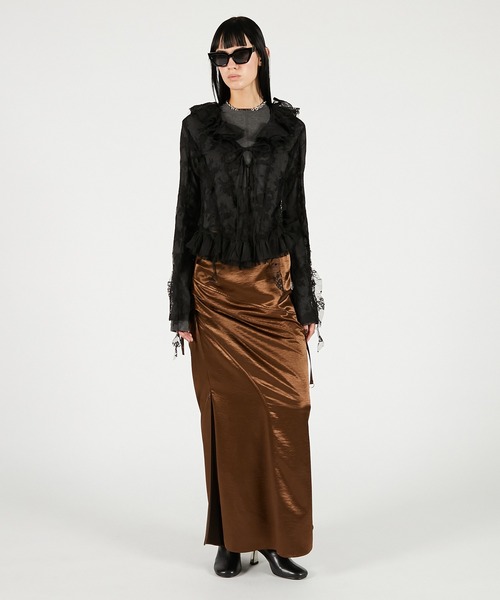 PRANK PROJECT（プランクプロジェクト）の「サテンロングスカート / Satin Long Skirt（スカート・レディース・ブラウン/ブラック/アイボリー・36/38）」の12枚目の写真