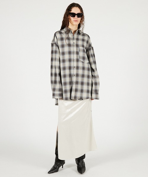 PRANK PROJECT（プランクプロジェクト）の「サテンロングスカート / Satin Long Skirt（スカート・レディース・ブラウン/ブラック/アイボリー・36/38）」の8枚目の写真