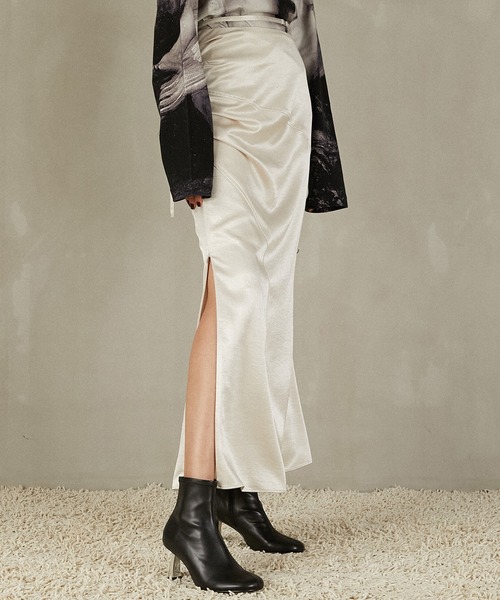 PRANK PROJECT（プランクプロジェクト）の「サテンロングスカート / Satin Long Skirt（スカート・レディース・ブラウン/ブラック/アイボリー・36/38）」の17枚目の写真