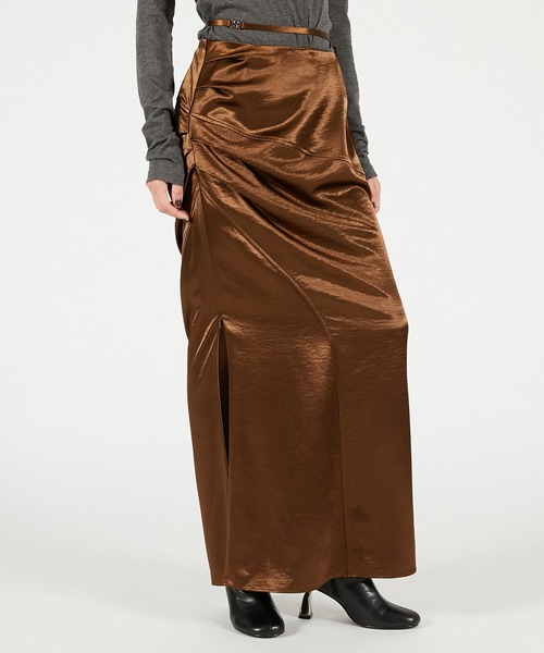 ゲンタマイシンSKIRT LONGスカート セール】サテンロングスカート / Satin Long Skirt（スカート）｜PRANK