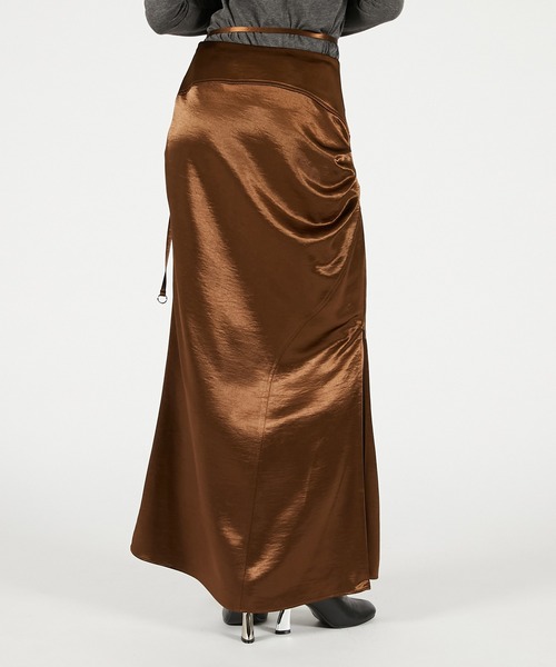 PRANK PROJECT（プランクプロジェクト）の「サテンロングスカート / Satin Long Skirt（スカート・レディース・ブラウン/ブラック/アイボリー・36/38）」の19枚目の写真