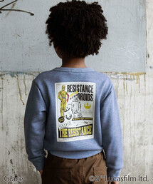 WASK（ワスク）の「【STAR WARS】R2-D2 & C-3PO / プリントトレーナー (100~160cm)（スウェット）」