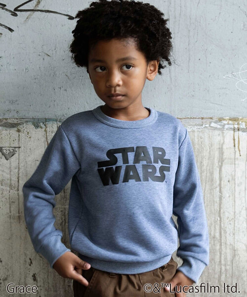 WASK（ワスク）の「【STAR WARS】R2-D2 & C-3PO / プリントトレーナー (100~160cm)（スウェット・キッズ・ブラック/ブルー・130cm/160cm/140cm/120cm/150cm）」の5枚目の写真