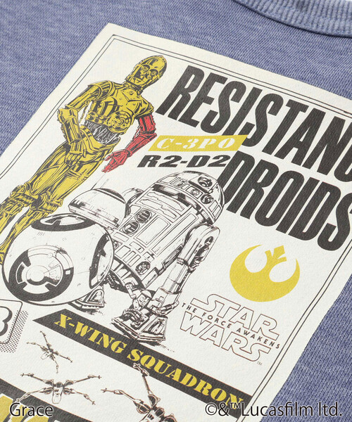 WASK（ワスク）の「【STAR WARS】R2-D2 & C-3PO / プリントトレーナー (100~160cm)（スウェット・キッズ・ブラック/ブルー・130cm/160cm/140cm/120cm/150cm）」の18枚目の写真