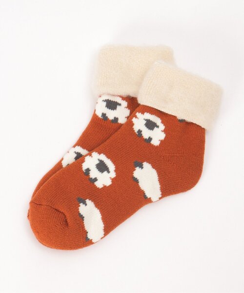 LBC（エルビーシー）の「裏起毛 ソックスシープ（ソックス/靴下・レディース・グリーン/ネイビー/オレンジ・FREE）」の10枚目の写真