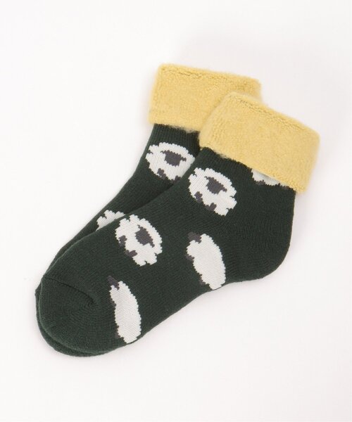 LBC（エルビーシー）の「裏起毛 ソックスシープ（ソックス/靴下・レディース・グリーン/ネイビー/オレンジ・FREE）」の4枚目の写真
