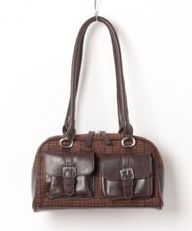 ankoROCK（アンコロック）の「an meets zakka クラシックチェックツイード×合成皮革コンビミニボストンバッグ（ボストンバッグ・レディース）」