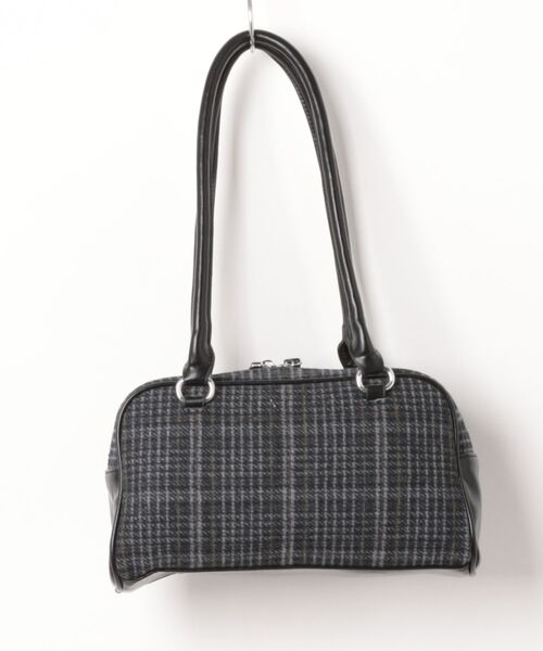 an meets zakka クラシックチェックツイード×合成皮革コンビミニ