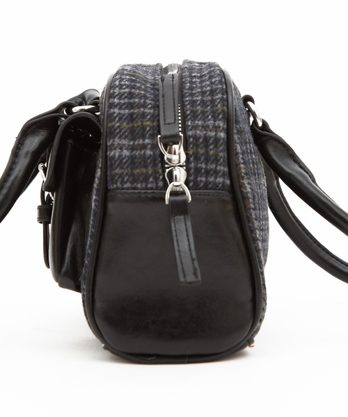 an meets zakka(アンミツザッカ)の「an meets zakka クラシックチェックツイード×合成皮革コンビミニボストンバッグ(ボストンバッグ・レディース・ネイビー/ブラウン・ONESIZE)」の15枚目の写真