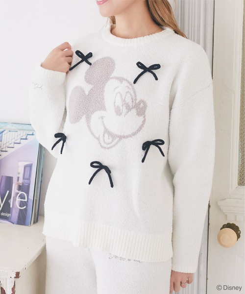 ミッキー/ミニー/リボンニットプルオーバー（ルームウェア