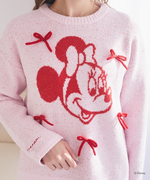 ミッキー/ミニー/リボンニットプルオーバー（ルームウェア/パジャマ