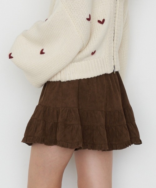 RAY CASSIN(レイカズン)の「ヒョウ柄ティアードミニスカート(スカート・レディース・ブラック/ブラウン/ブラウン系その他2・FREE)」の2枚目の写真