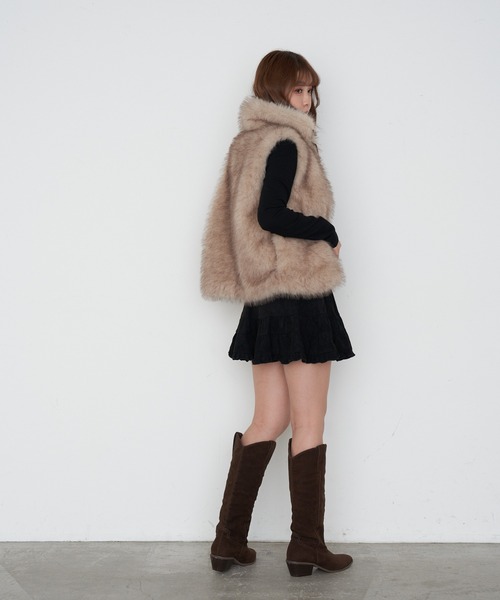 RAY CASSIN(レイカズン)の「ヒョウ柄ティアードミニスカート(スカート・レディース・ブラック/ブラウン/ブラウン系その他2・FREE)」の7枚目の写真