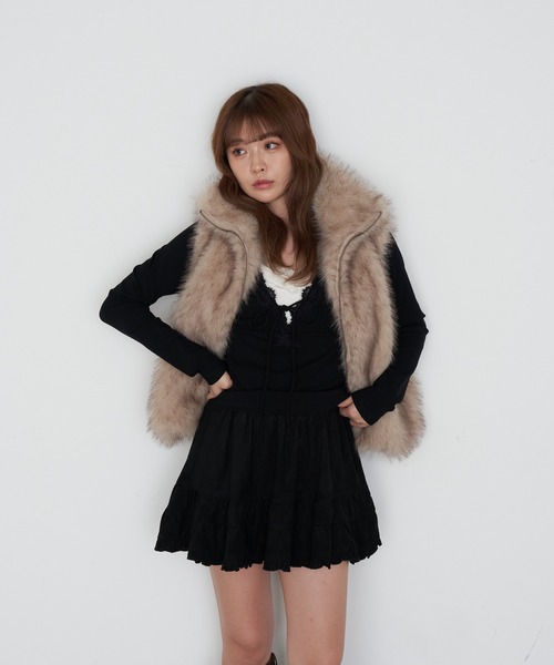 RAY CASSIN(レイカズン)の「ヒョウ柄ティアードミニスカート(スカート・レディース・ブラック/ブラウン/ブラウン系その他2・FREE)」の8枚目の写真