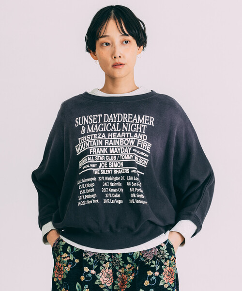 Freada フェード加工プリントスウェット　　新品未使用　フリークスストア セール】Freada/フリーダ フェードプリント ドルマン スウェット