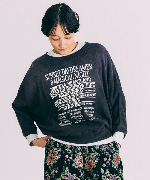 Freada フェード加工プリントスウェット　　新品未使用　フリークスストア セール】Freada/フリーダ フェードプリント ドルマン スウェット