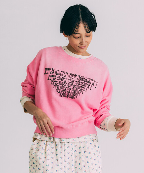 Freada（フリーダ）の「Freada/フリーダ フェードプリント ドルマン スウェット（スウェット・レディース・ピンク/ブラウン/ブラック・ONE SIZE）」の4枚目の写真